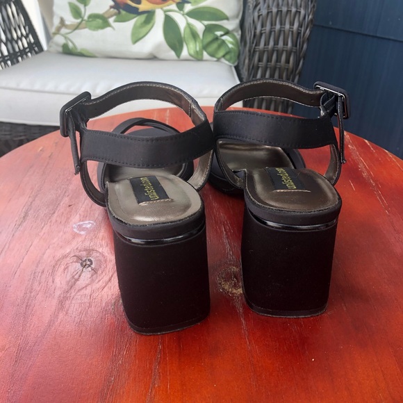 Unlisted Black Fabric Square-Toe, Y2K Block-Heels 7.5 - Picture 5 of 6